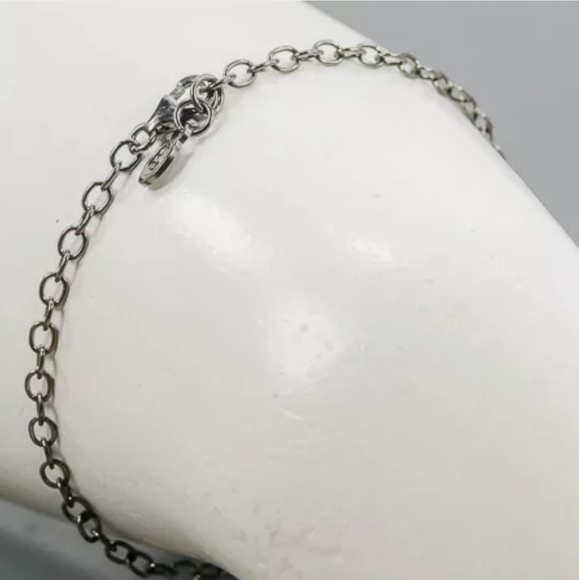 Hand carved Citrine & Peridot 8" Sterling & Rhodium bracelet - Picture 7 of 17